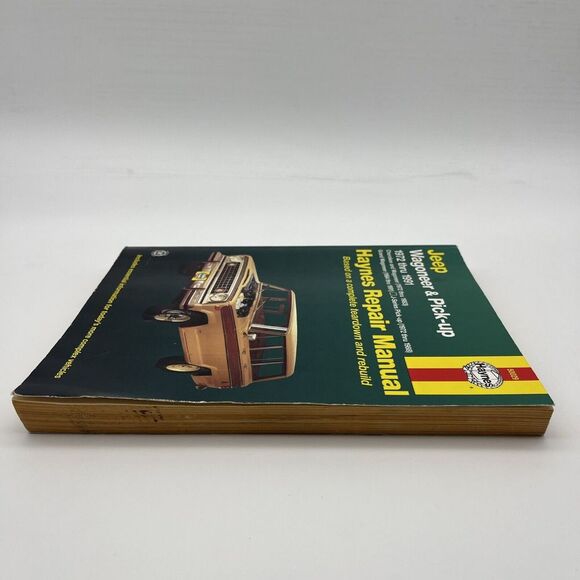 Jeep Wagoneer & Pick-up 1972 thru 1991: Haynes Repair Manual 50029 Cherokee J10 - Picture 7 of 7
